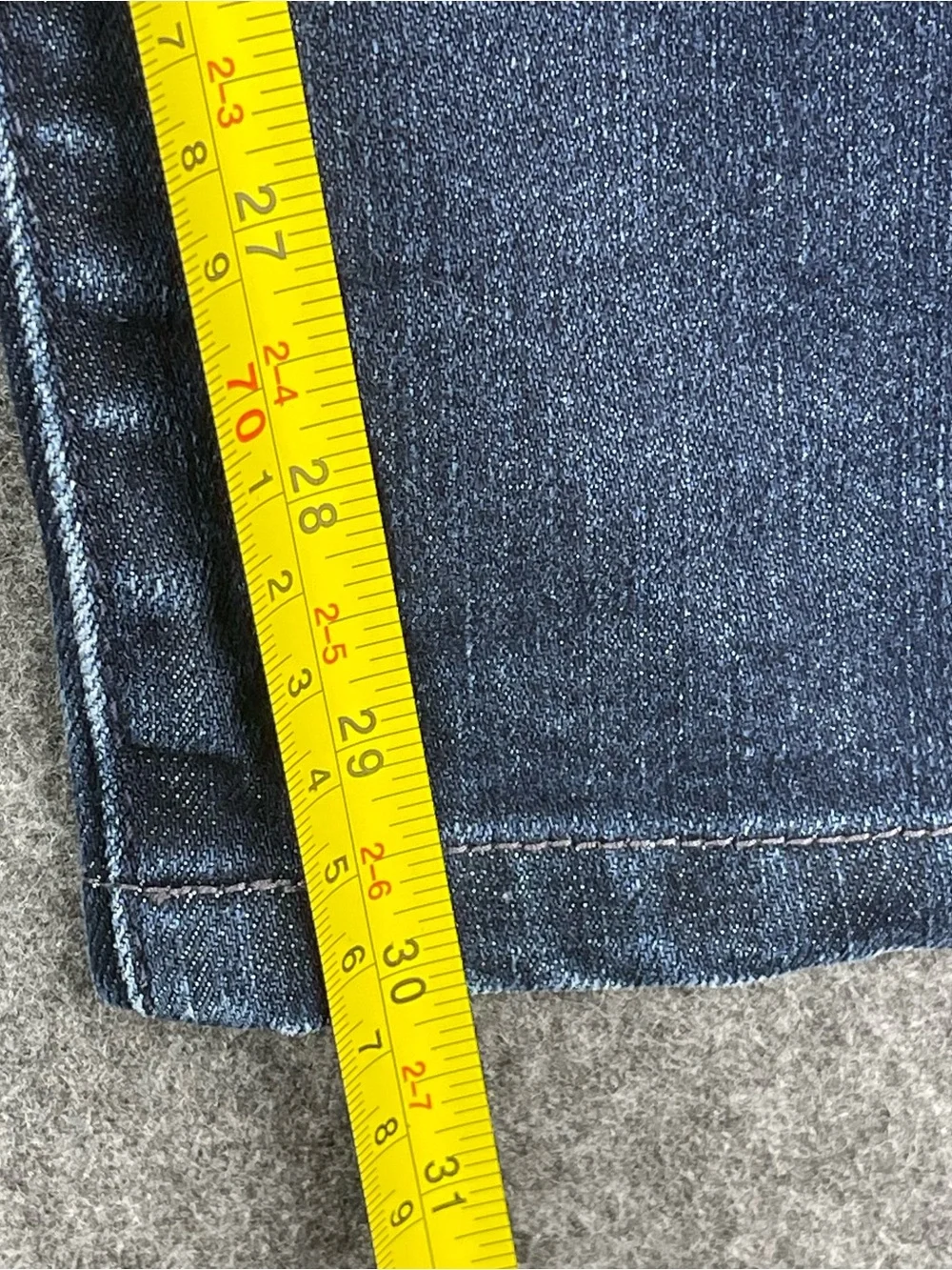7 For All Mankind Jeans Mens 36x30 Blue Slimmy Slim Straight Stretch Dark Wash